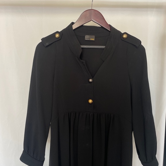 Authentic Vintage Fendi Black Babydoll Dress - Picture 3 of 10